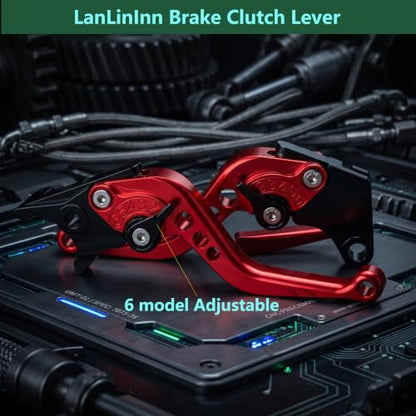 Motorcycle Brake and Clutch Levers Fit For ZX-6R ZX636 2019-2024 2025 2026 - color: Red