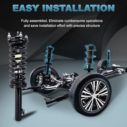 Front and Rear Strut Assembly Compatible with 2004-2011 Chevy Malibu - size: 172199 172200