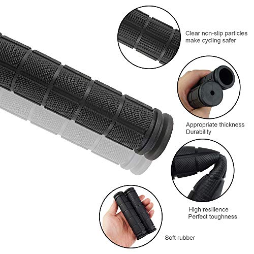 Bike Handlebar Grips with Tassel for Girls Boys and Kids - color: Black