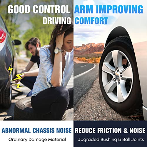 Front Lower Control Arms Fit for Nissan Sentra 2007 2008 2009 2010 2011 2012, Suspension Kits with Ball Joint Assembly Replace K620373 K620374-2pcs