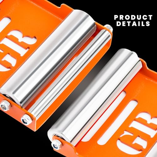 Grand Pitstop Motorcycle Wheel Cleaning Stand - Paddock Stand Replacement - Wheel Roller Stand for tire Cleaning & Chain Lubrication - GRoller Medium (Bikes < 485 lb & Tyre Width <180 mm) - color: Orange