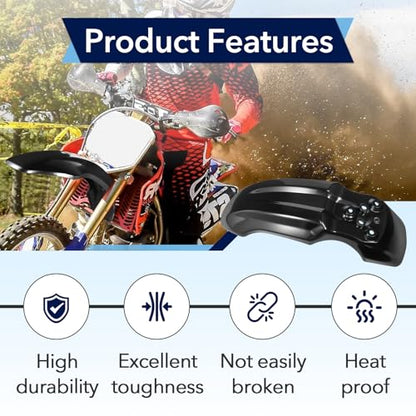 2Pcs Motorcycle Front Wheel Mudguard Compatible with CRF50 Style 125CC Pit PRO Trail Dirt Bike & Tutti Soleil 01, Impact Resistant PP Plastic Dirt Bike Front Fender
