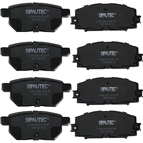SIPAUTEC-Front and Rear Brake Pads 4-Wheel Set Ceramic Disc Brake Pads Replacement For 2010-2022 Toyota Prius All Trims - style: J1354-1184-1423