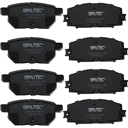 SIPAUTEC-Front and Rear Brake Pads 4-Wheel Set Ceramic Disc Brake Pads Replacement For 2010-2022 Toyota Prius All Trims - style: J1354-1184-1423