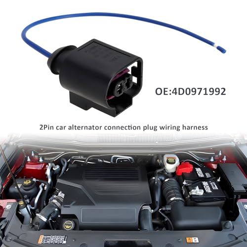 2 Pin Alternator Repair Plug Harness Connector Alternator Plug Wire Connector Alternator Wire Harness Repair PL13-WL1 4D0971992 with 15cm Lead Compatible with Ford Transit
