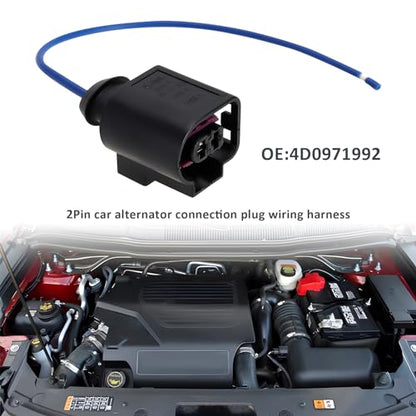 2 Pin Alternator Repair Plug Harness Connector Alternator Plug Wire Connector Alternator Wire Harness Repair PL13-WL1 4D0971992 with 15cm Lead Compatible with Ford Transit