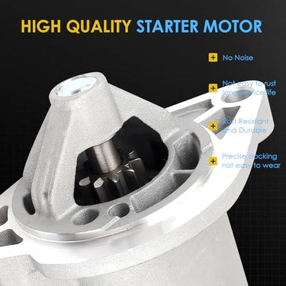 17749N Starer Replacement New for 4.0L 1999-2001 Cherokee, 1999-2002 Grand Cherokee TJ, 1999-2004 Wrangler, L6 12V 1.6kW 10 Teeth SMT0077 410-48052 17749N 336-1691A M001T84381 - color: 17749