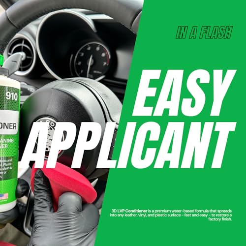 3D Leather, Vinyl & Plastic Conditioner | Restores, Conditions & Protects Car Interiors | Non-Greasy UV Protection for Seats, Steering Wheels, & Trim |16 oz - size: 16 Fl Oz (Pack of 1)
