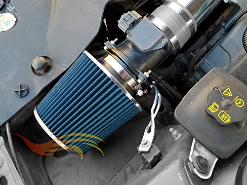 Rtunes Racing 2.5-Inch 63.5mm Washable Dry Clamp-On Cone Air Filter, Blue - size: Standard 2.5"
