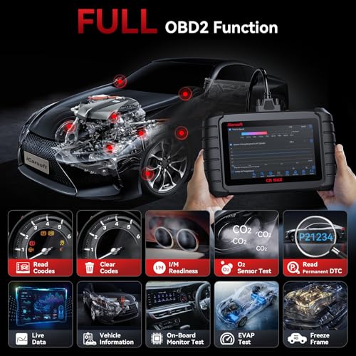 iCarsoft CR MAX 2026 Version Bidirectional Scan Tools Dealer-Level Full System Diagnosis Up to 50 Services All Active Test Lifetime Free Update OBD2 Scanner Diagnostic Tool ECU Coding CAN FD