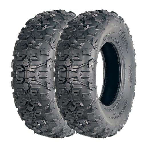 AT25x8-12 Tires ATV Tire ATV＆UTV Trail Sand Off-Road Tire 25x8-12, All Terrain Tires 12mm Tread Depth 25x8x12-6 PR, Tubeless 2PCS - size: DAV101 25X8-12