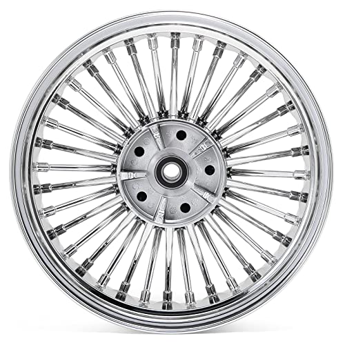 TOFR 18x5.5 Rear Fat Spoke Wheel For Harley Touring Baggers 2009-2025 - color: Chrome, size: Rear:18x5.5