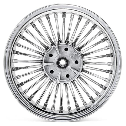 TOFR 18x5.5 Rear Fat Spoke Wheel For Harley Touring Baggers 2009-2025 - color: Chrome, size: Rear:18x5.5