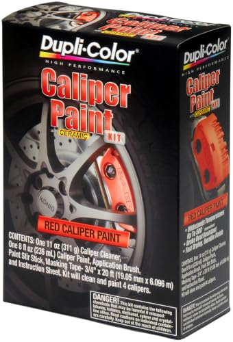 Dupli-Color Brake Caliper Paint Kit, Gloss, Red, 8 oz