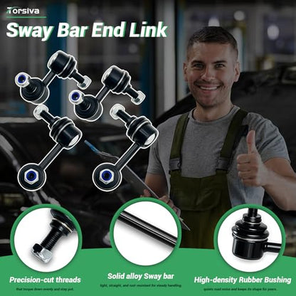 4Pc Front Rear Stabilizer Sway Bar End Links Fit for Honda 2001 2002 2003 2004 2005 Civic, Compatible With Acura 2001 2002 2003 2004 2005 EL K90452+K90453 K90454+K90455 - size: 4PC-K90452 K90454