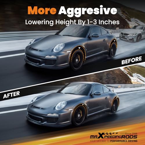 maXpeedingrods Coilover for Dodge Charger RWD 2011-2022, for Chrysler 300 RWD 2011-2023, 24 Levels Damper Adjustable Coilovers Suspension Kit, Height Adjustable Lowering Kit, T7 Upgrade Racing Struts