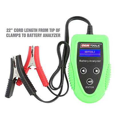 OEMTOOLS 24359 Digital Car Battery Tester, Gifts for Men, Dad Gifts, 12V Battery Diagnostic Tool, 200-1200 CCA Load Capacity, Charging, Cranking, and Starter Tester