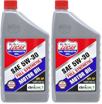 Lucas Oil 10049 SAE 5W-30 Synthetic Motor Oil -, 1 Quart (32 Ounces) (Pack of 2) - size: 1 Quart Bottle (Pack of 2), style: 1 Pack