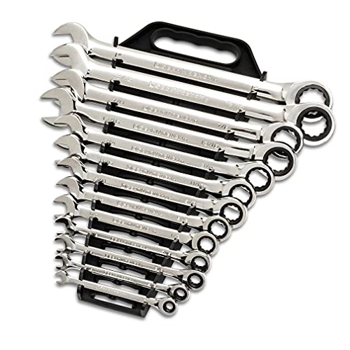 GEARWRENCH 25 Pc. Combination Ratcheting Wrench Set, SAE/MM - 86700 (Pack of 2) - size: 30 PC (Pack of 2)
