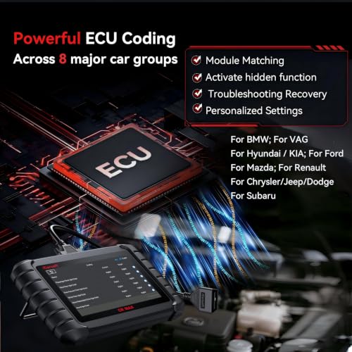 iCarsoft Bidirectional Scan Tool CR Max OBD2 Diagnostic Scanner for Most Vehicles Full System 50 Resets All Active Tests ECU Coding Battery Registration Lifetime Free Updates CAN FD Supported - size: 7'' Large