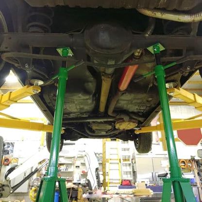 KUAFU 55.62"-79.48" Automotive Under Hoist Jack Stand 2 Ton High Lift - size: Green