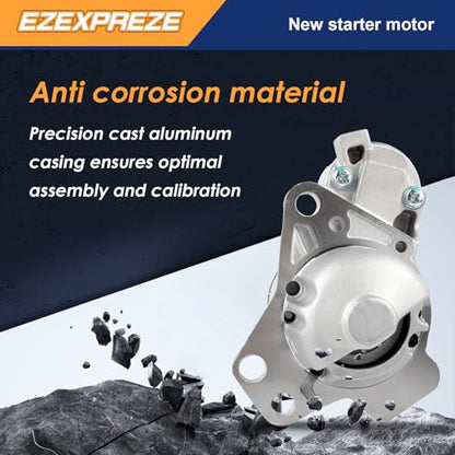 Ezexpreze 17986 New Starter Replacement for Chevy Traverse 09-17, GMC Acadia 07-16, Buick Enclave Lacrosse, Cadillac SRX XTS STS, Impala 12-20, Pontiac Saturn Suzuki 3.0L 3.6L V6 Engine OE#: 12645298
