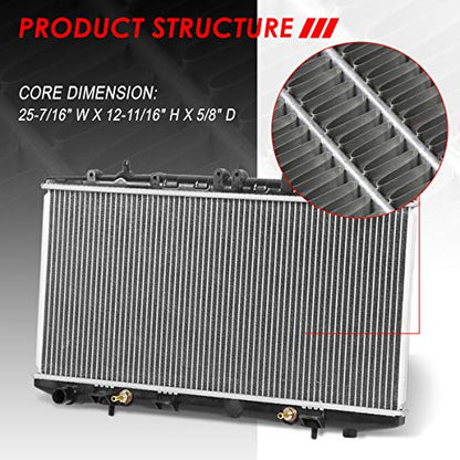 Auto Dynasty Radiator Compatible with 1991-1999 Nissan Sentra AT MT, DPI 1178 Factory Style 1-Row Cooling Radiator, Aluminum Core - style: 91-99 Nissan Sentra AT MT