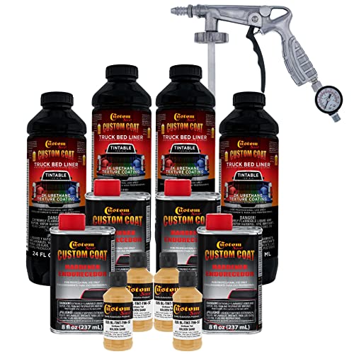 Custom Coat Golden Sand Spray-On Urethane Truck Bed Liner Kit, 1 Gallon