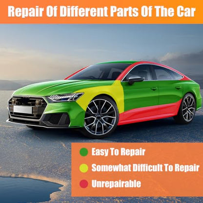 Dent Puller Kit 7-Pack -Car Dent Remover Tool with 1 Large & 2 Small Suction Cups, Suction Cup Dent Puller and Paintless Car Dent Repair Kit. Suitable for Glass Lifting, Car Body Dents (Orange).