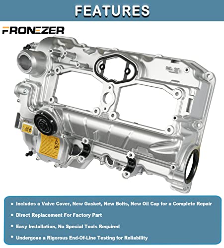 Upgrade Aluminum N20 Engine Valve Cover Kit with Gasket, Bolts & Oil Filler Cap Compatible with 2012-2018 BMW 228i 320i 328i 328i GT xDrive 428i 528i X1 X3 X4 X5 Z4 L4 2.0L Part# 11127588412 264-517 - color: Aluminum Painted Silver