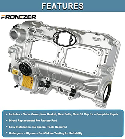 Upgrade Aluminum N20 Engine Valve Cover Kit with Gasket, Bolts & Oil Filler Cap Compatible with 2012-2018 BMW 228i 320i 328i 328i GT xDrive 428i 528i X1 X3 X4 X5 Z4 L4 2.0L Part# 11127588412 264-517 - color: Aluminum Painted Silver