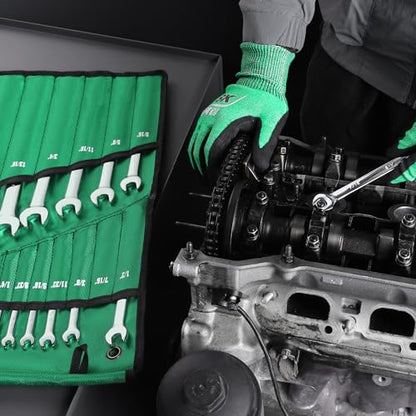 SK Combination Wrench Set, SAE 1/4" to 1-1/4", 18-Piece, Premium CR-V Steel - size: SAE 1/4" to 1-1/4"