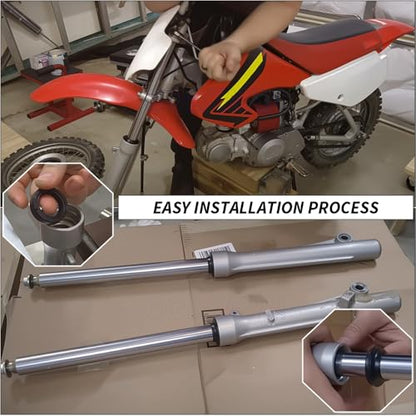 Front Fork Seal & Dust Seal Kit for Honda CRF70F CRF80F XR100R XR70R XR80R 1985-2013, for Kawasaki KD80 RM80 1977-1990 OEM#51490-GZ0-305 51490-GN1-013