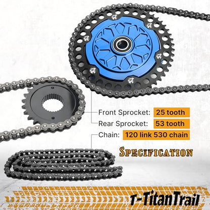 2009-up Touring Belt Drive to Chain Drive Conversion Kit for Harley, Blue - color: Blue