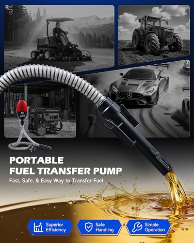 OMT Electric Fuel Transfer Pump, 3.2GPM Gas Can Pump for Gas, Diesel, Kero - color: 3.2GPM Cordless Gas Pump Kit, Red