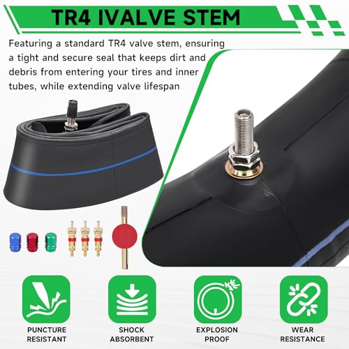 2.25/2.50-17 Heavy Duty Dirt Bike Inner Tube TR4 Staight Valve Stem Tire Tube for Honda Kawasaki Yamaha Suzuki Pit Dirt Bike Inner Tire 110cc 125cc 140cc Dirt Bikes Moped Tyre Tubes - size: 2.25/2.50-17" 1pc