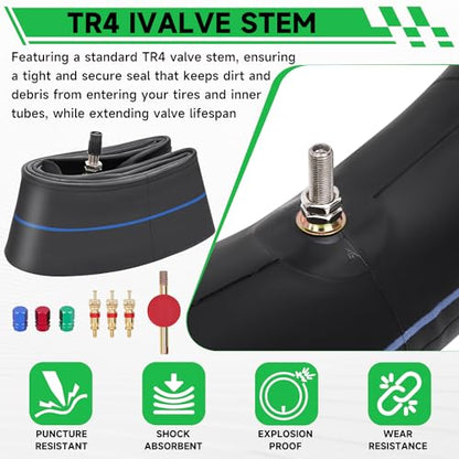 2.25/2.50-17 Heavy Duty Dirt Bike Inner Tube TR4 Staight Valve Stem Tire Tube for Honda Kawasaki Yamaha Suzuki Pit Dirt Bike Inner Tire 110cc 125cc 140cc Dirt Bikes Moped Tyre Tubes - size: 2.25/2.50-17" 1pc
