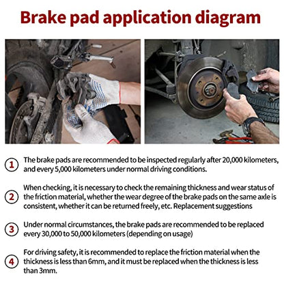 Road Passion FA197 Brake Pads Front and Rear for KAWASAKI EX 250 Ninja 250 R 2008-2012 / EX 300 Ninja 2013-2016