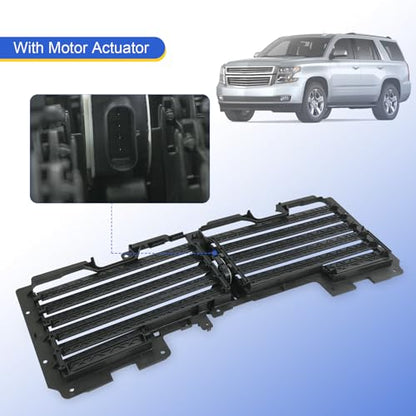 Active Grille Shutter Compatible with 2015-2020 Chevrolet Suburban Tahoe - size: w Motor