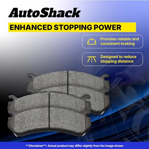 AutoShack Front Ceramic Brake Pads, 4pcs
