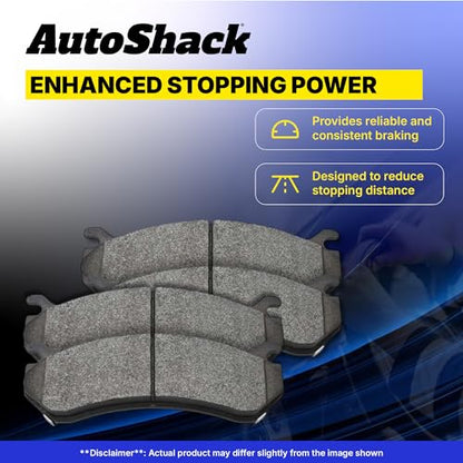 AutoShack Front Ceramic Brake Pads, 4pcs