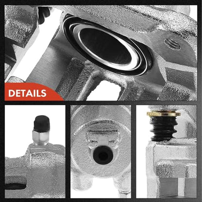 A-Premium Rear Right Passenger Side Disc Brake Caliper with Bracket - style: Rear Passenger