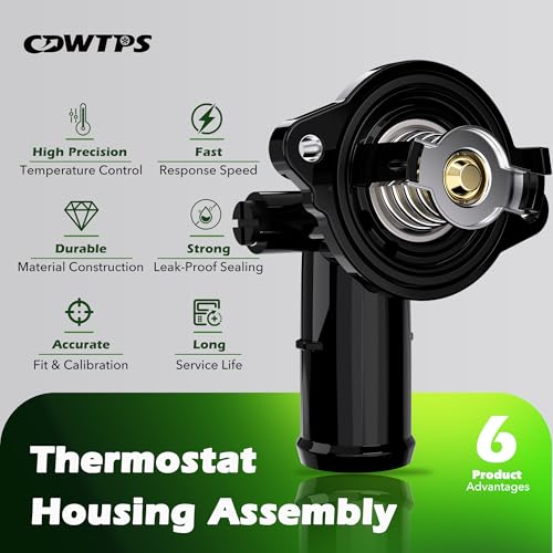 CDWTPS 902852 Engine Coolant Thermostat Housing Assembly fit for DODGE&JEEP - size: 5184651ah