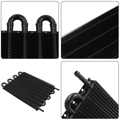 Universal Transmission Oil Cooler Kit Fin Oil Cooler Kit (Black, 8 Pass) - color: Black, size: 8 Pass