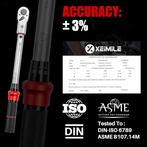 Adjustable Open End Torque Wrench 3/8" Drive-5-45 Ft.Lb for HVAC - size: 3/8" 5-45FT.LB, style: Click