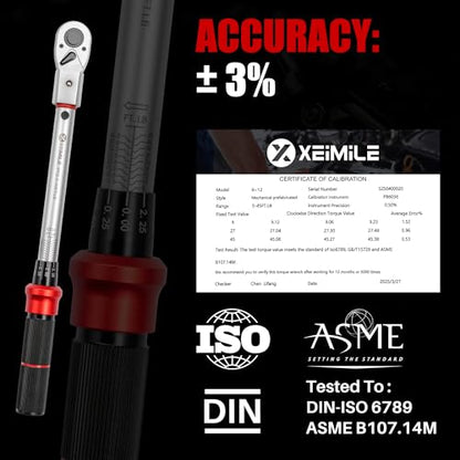 Adjustable Open End Torque Wrench 3/8" Drive-5-45 Ft.Lb for HVAC - size: 3/8" 5-45FT.LB, style: Click