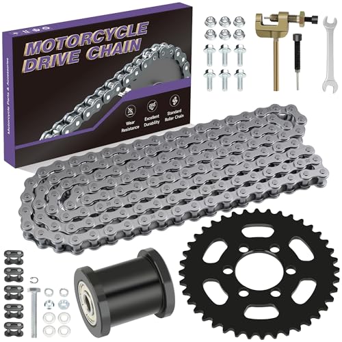 37mm Bore 40T Sprocket 35 Chain with 140 Links for Mini Bike CT100U - color: black sprocket 40T