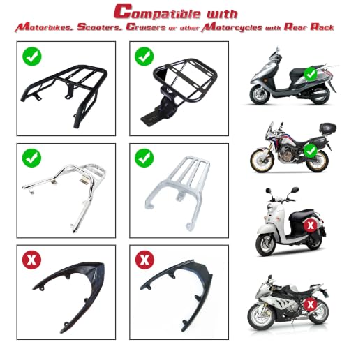 Yescom 50L Universal Motorcycle Tour Tail Box Scooter Trunk Storage w/Lock - size: 50L