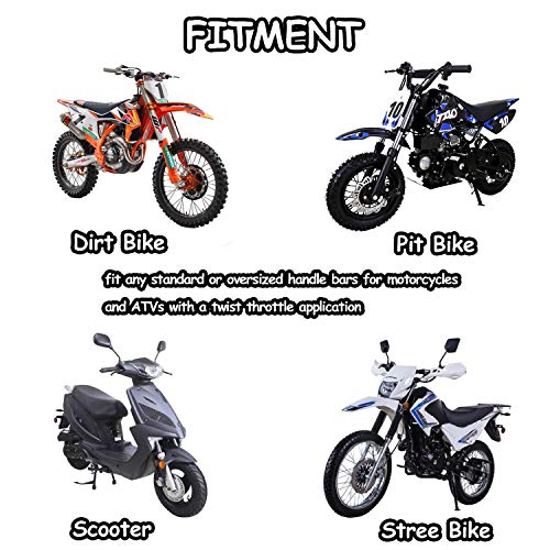 Motorcycle Grips 7/8" Dirt Bike Grip Pillow Top Grips Rubber Anti-Slip Universal Handlebar Racing Grip for Motocross ATV - color: blue