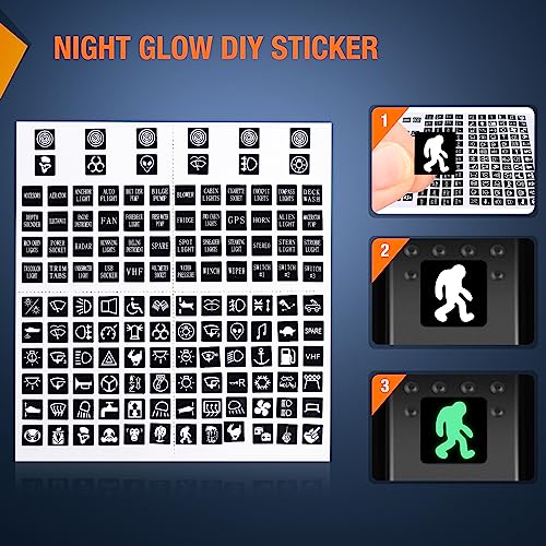 Nilight 4 Gang Rocker Switch Panel with 4.8 Amp Dual USB Charger Voltmeter - color: Blue, size: 5 Gang Dual USB